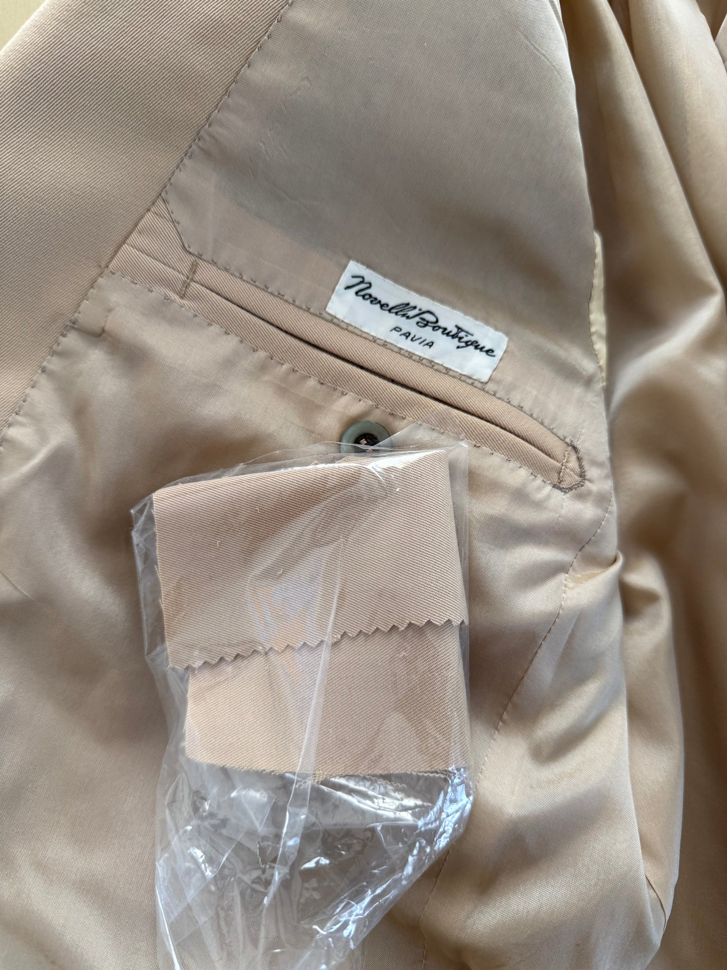 Completo anni ‘70 twill pettinato beige - tg. 42/44