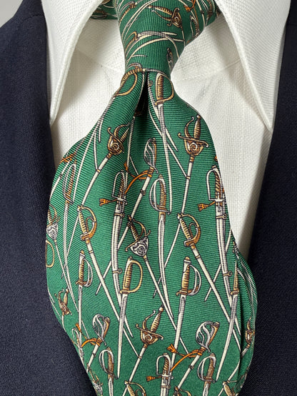 Cravatta Ferragamo per Arma dei Carabinieri con sciabole e spade