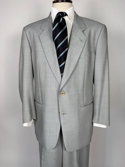 Completo estivo Corneliani anni '80 fresco lana azzurro polvere - tg. 50 drop 7