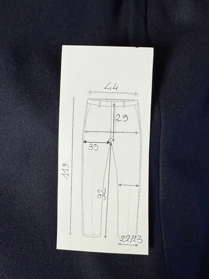 Pantalone anni ‘90 in flanella blu notte (NOS) - tg. 50