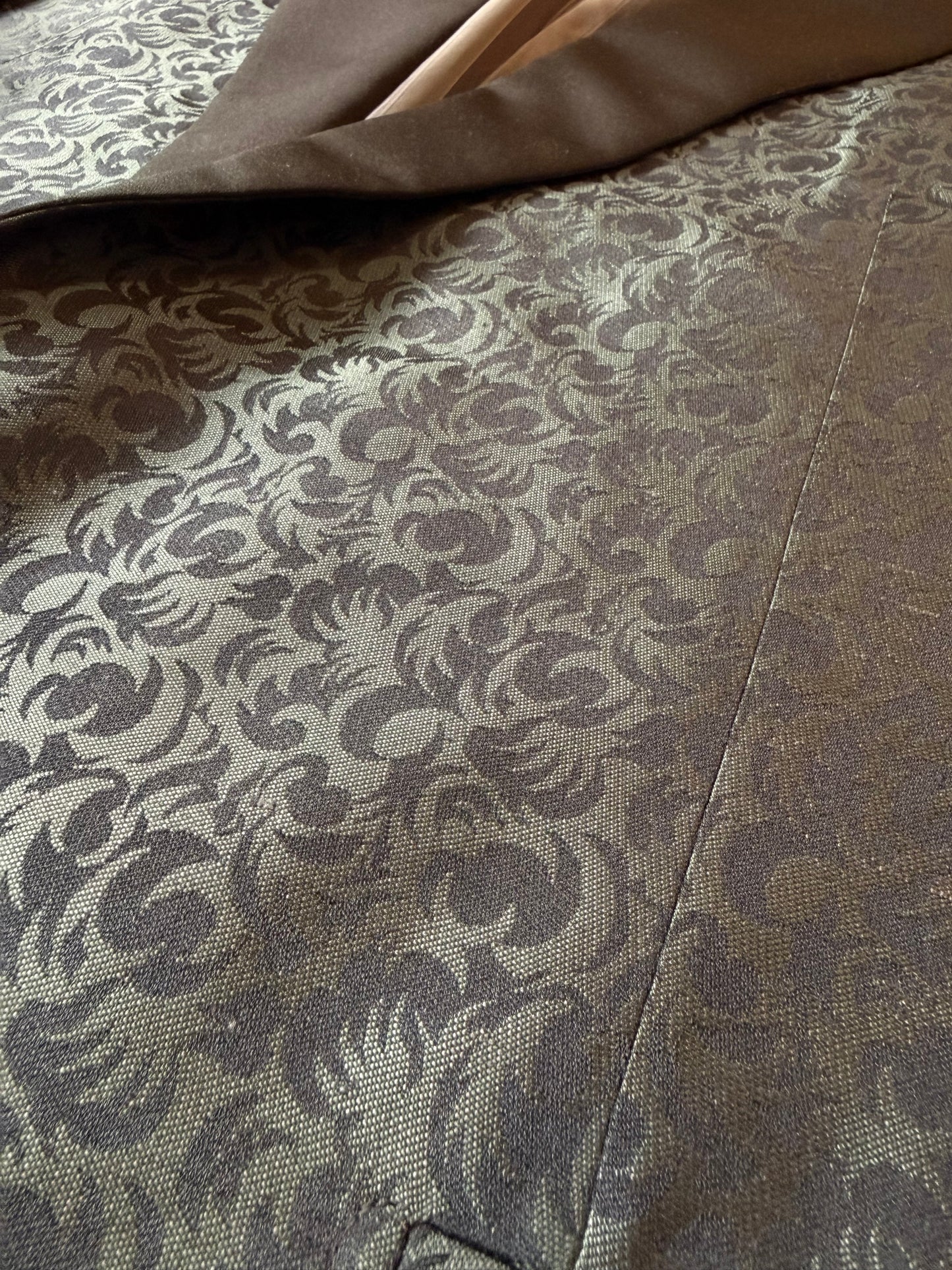 Giacca da smoking Pal Zileri anni '80 in seta shantung damascata - tg. 52