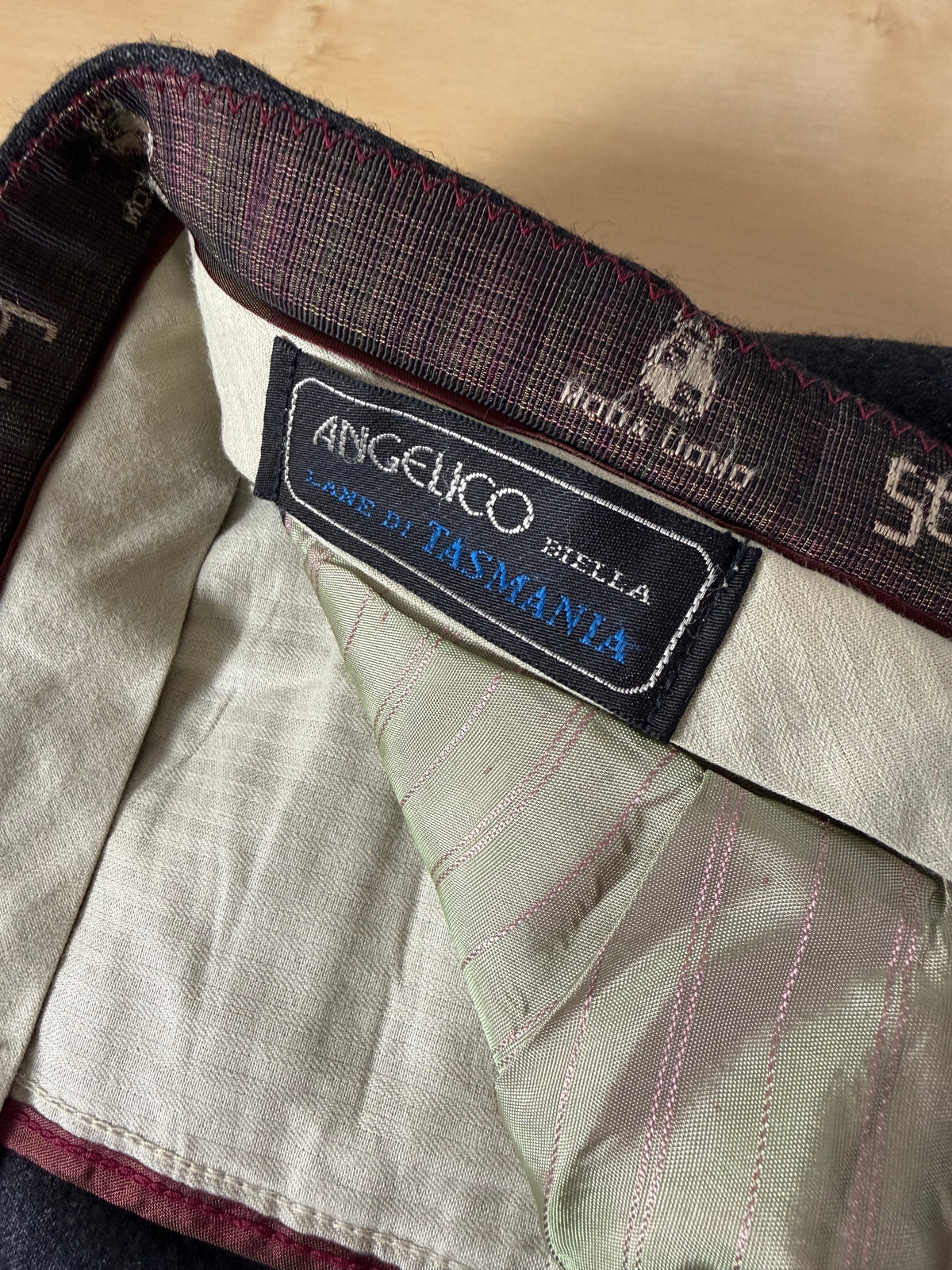 Pantaloni anni '80 flanella antracite 3 pinces - tg. 50/52 corta