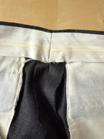 Completo 3 pezzi anni '90 in flanella grigio antracite - tg. 46/48