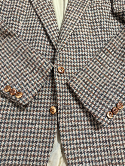 Giacca Yves Saint Laurent anni ‘70 in tweed pied-de-poule - tg. 48