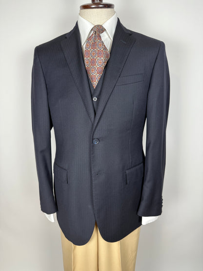 Giacca + panciotto Corneliani lana pettinata blu - tg. 50