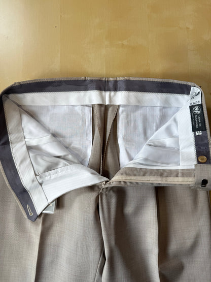 Pantaloni fresco lana beige sabbia anni ‘90 (NOS) - tg. 46