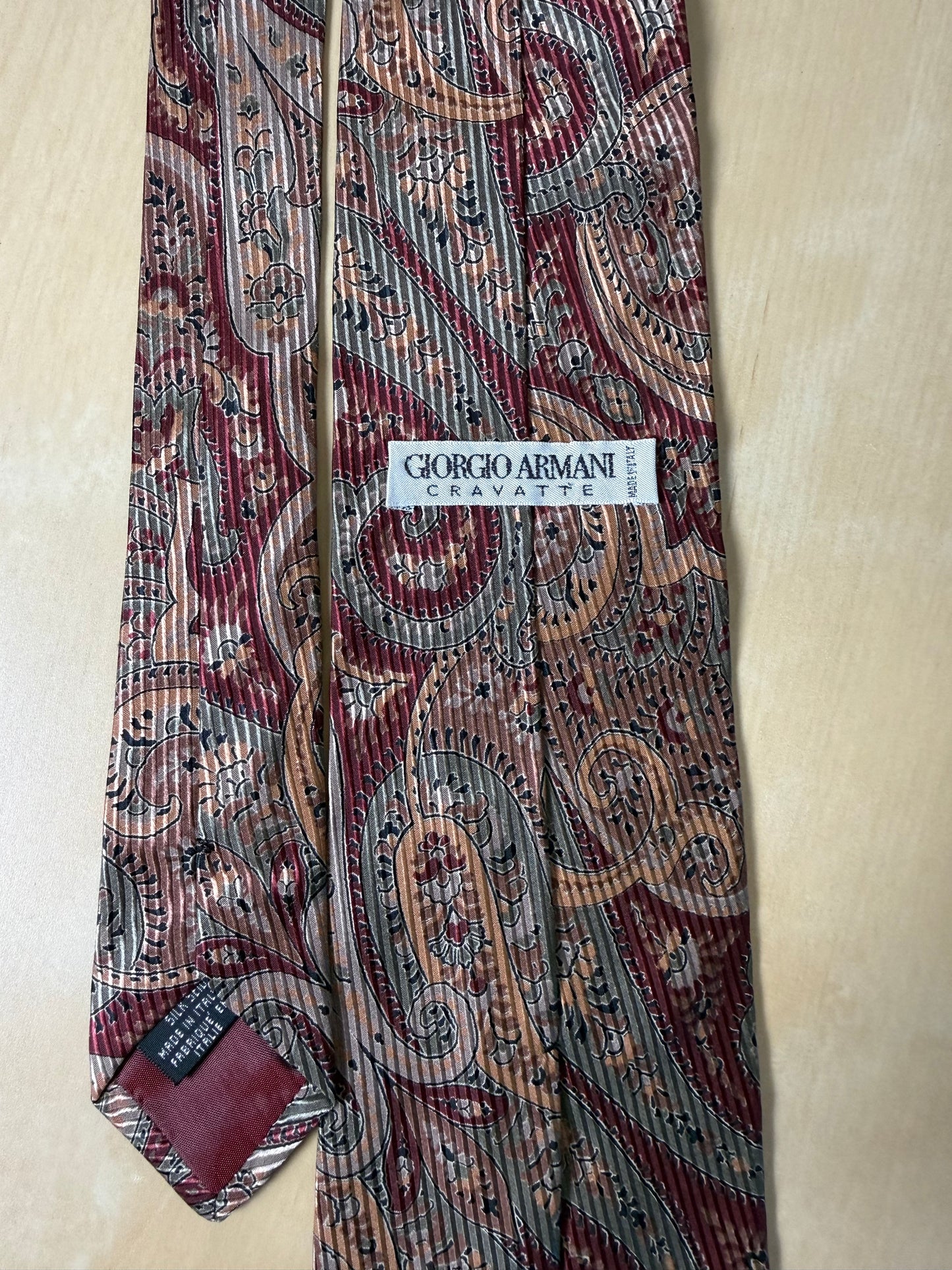 Cravatta Armani vintage paisley cannettata
