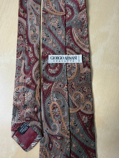 Cravatta Armani vintage paisley cannettata