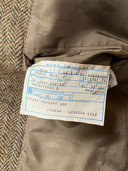 Giacca sportiva in tweed anni ‘70 stile hunting - tg. 44