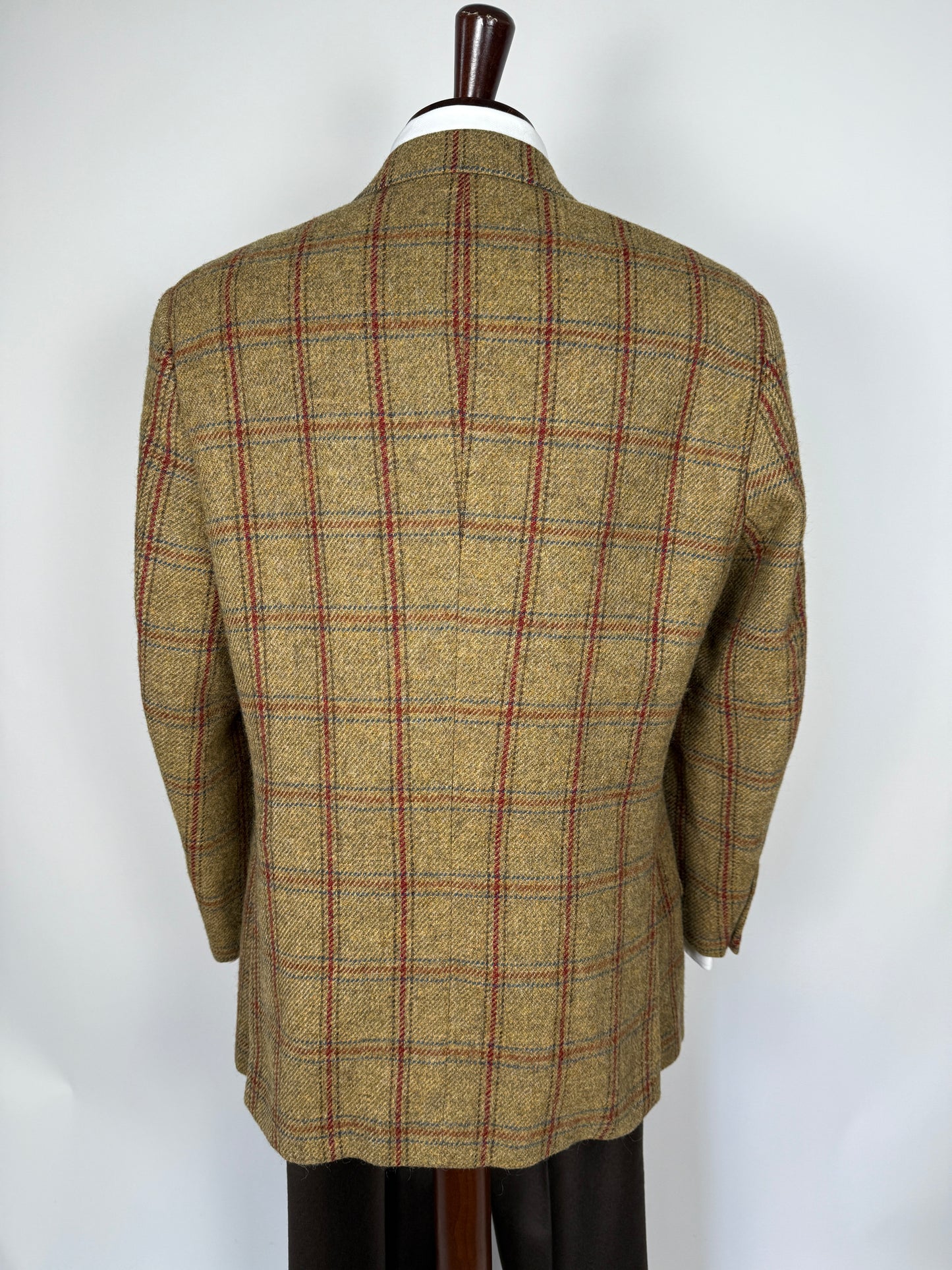 Giacca De Paz in tweed cachi finestrato - tg. 54