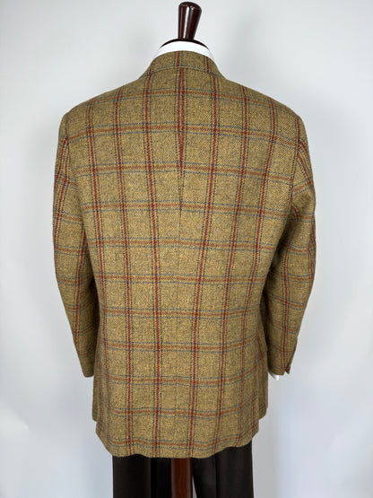 Giacca De Paz in tweed cachi finestrato - tg. 54