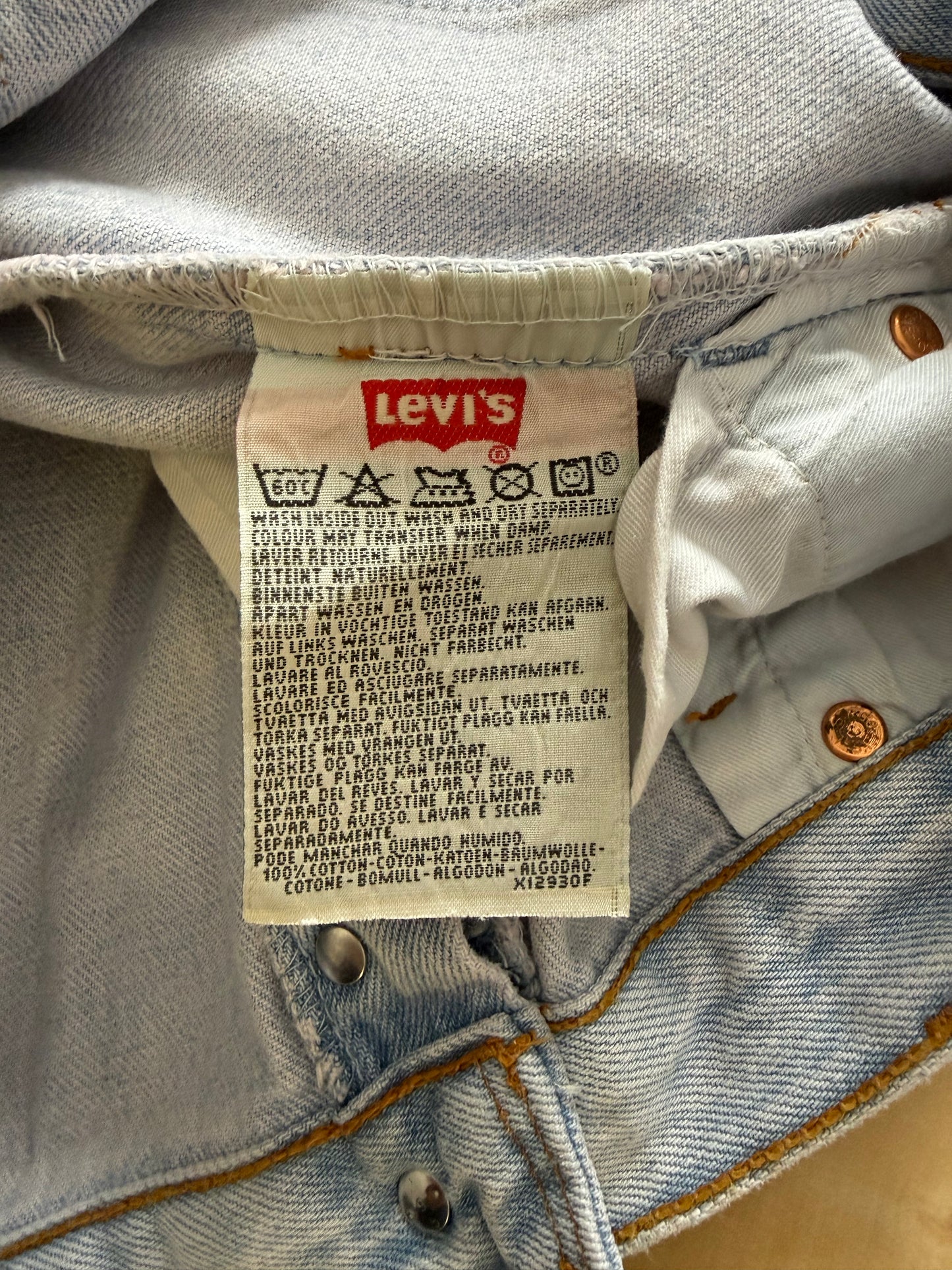 Levi's 501 anni '90 lavaggio chiaro - W36 L34