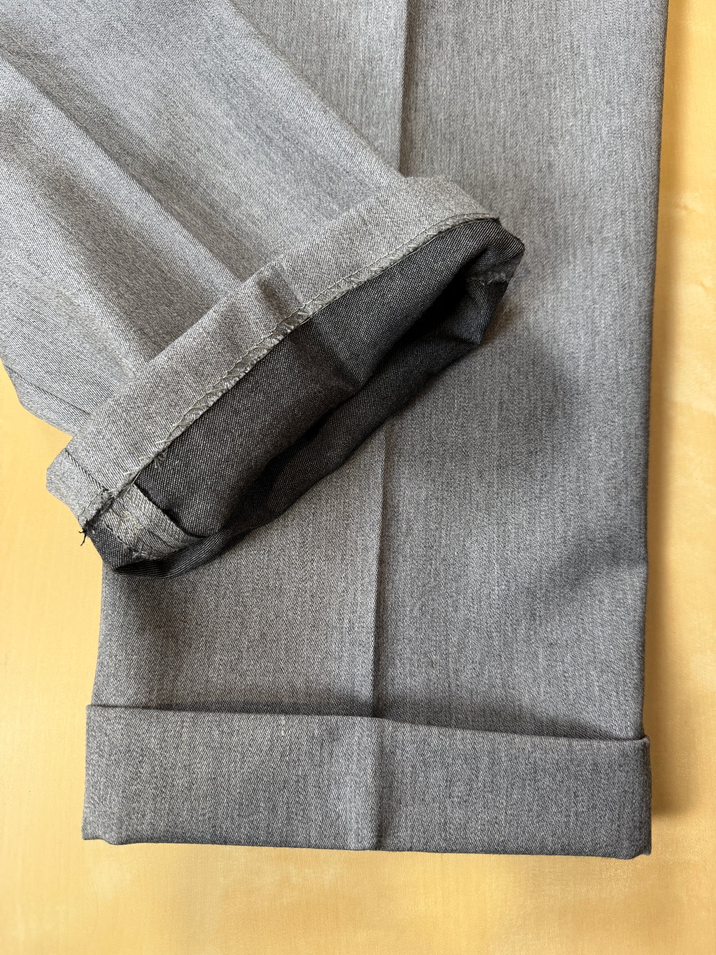 Pantaloni anni ‘90 flanella pettinata grigio chiaro (NOS) - tg. 52/54
