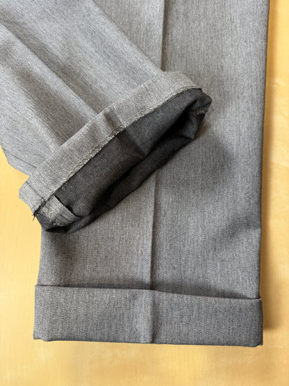 Pantaloni anni ‘90 flanella pettinata grigio chiaro (NOS) - tg. 52/54