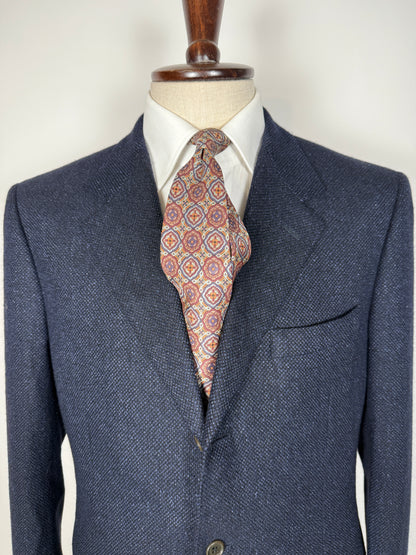 Giacca Canali in lana e seta blu occhio di pernice - tg. 50