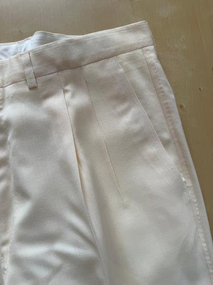 Pantaloni Pierre Cardin fresco lana avorio anni ‘80 (NOS) - tg. 50