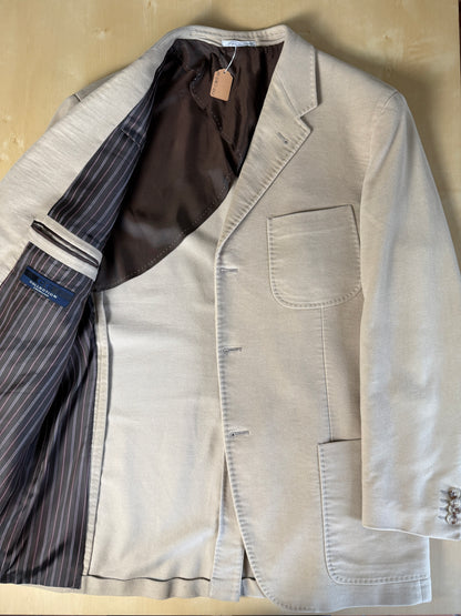 Giacca Corneliani in velluto liscio beige - tg. 54