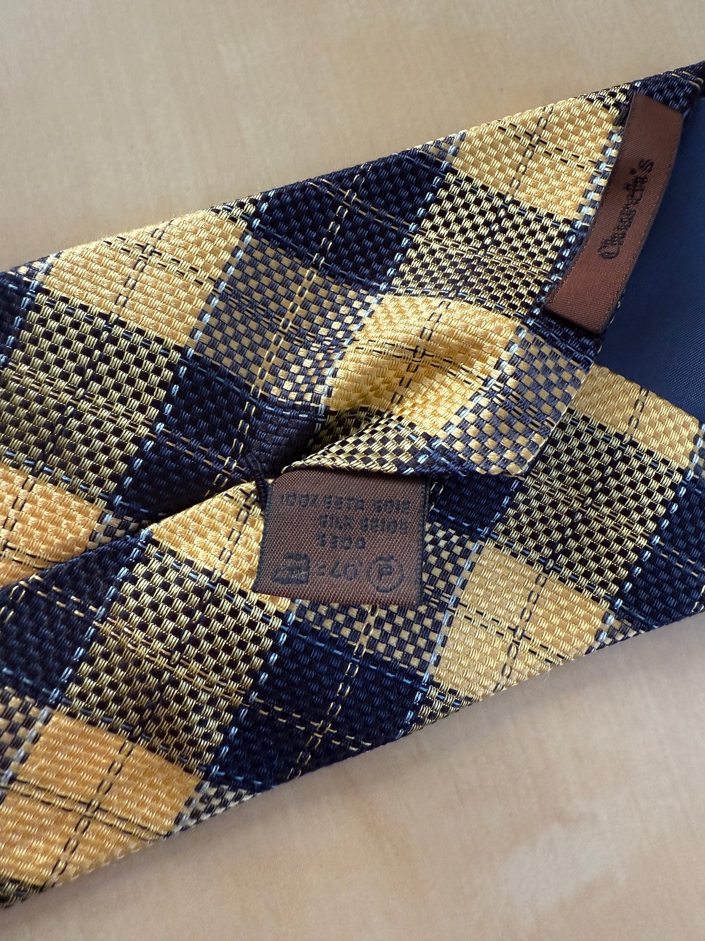 Cravatta Church’s tartan giallo e blu