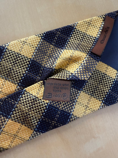 Cravatta Church’s tartan giallo e blu