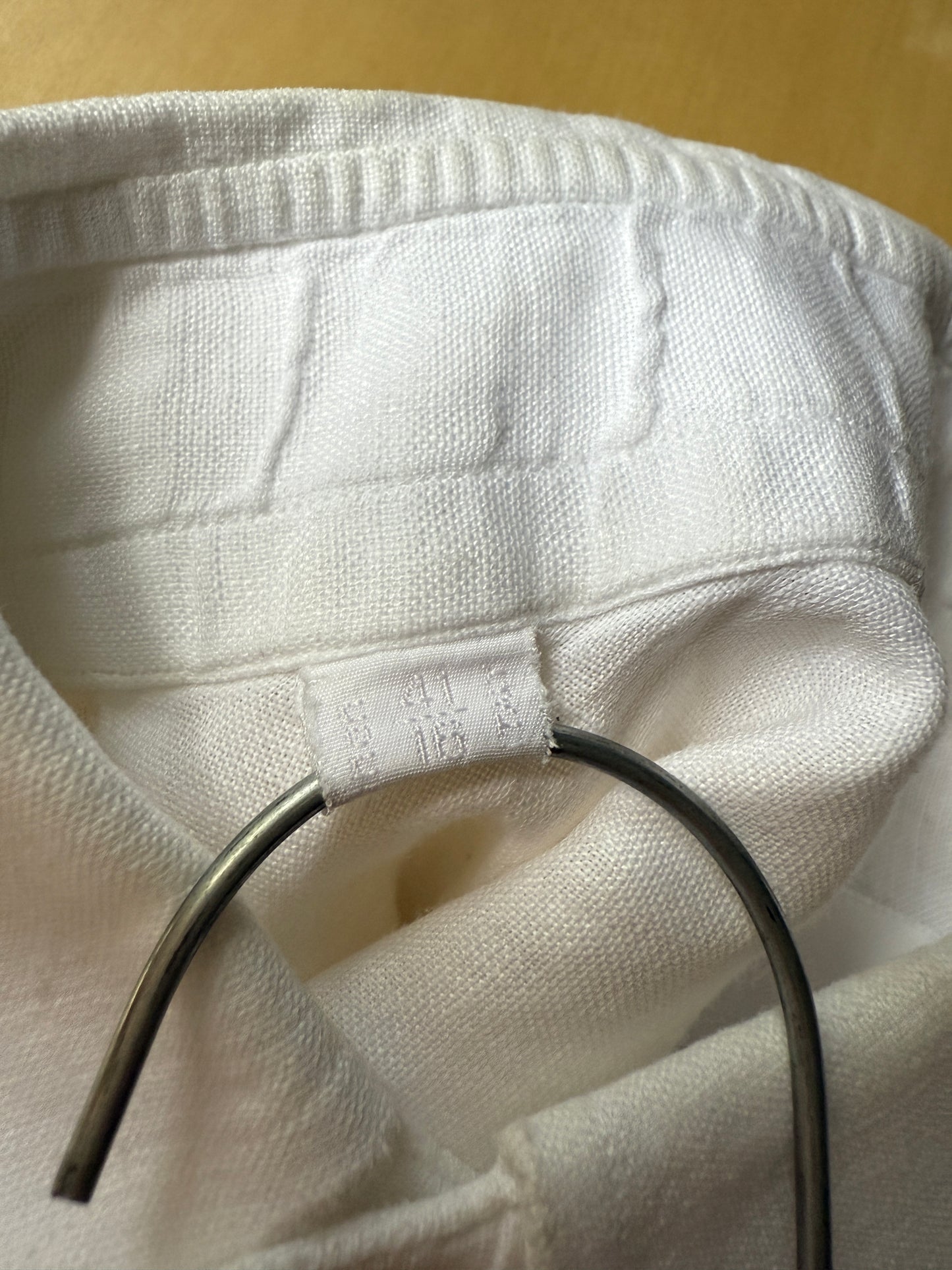 Camicia Brioni bianca in puro lino - L collo 41