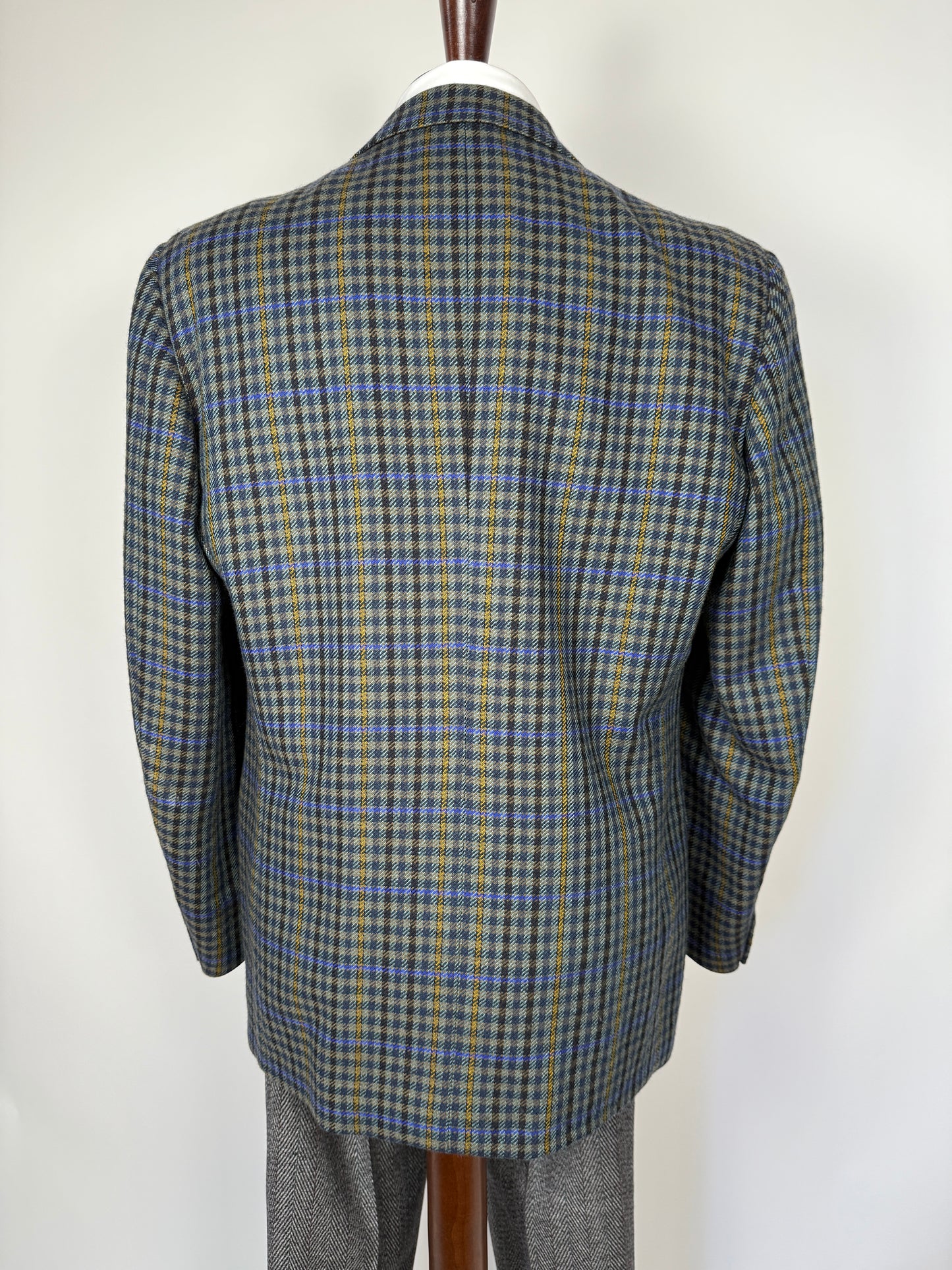 Giacca anni ‘80 in lana check finestrata - tg. 52/54