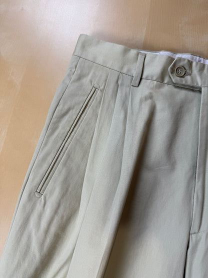 Pantaloni 100% cotone beige sabbia anni ‘80 (NOS) - tg. 46