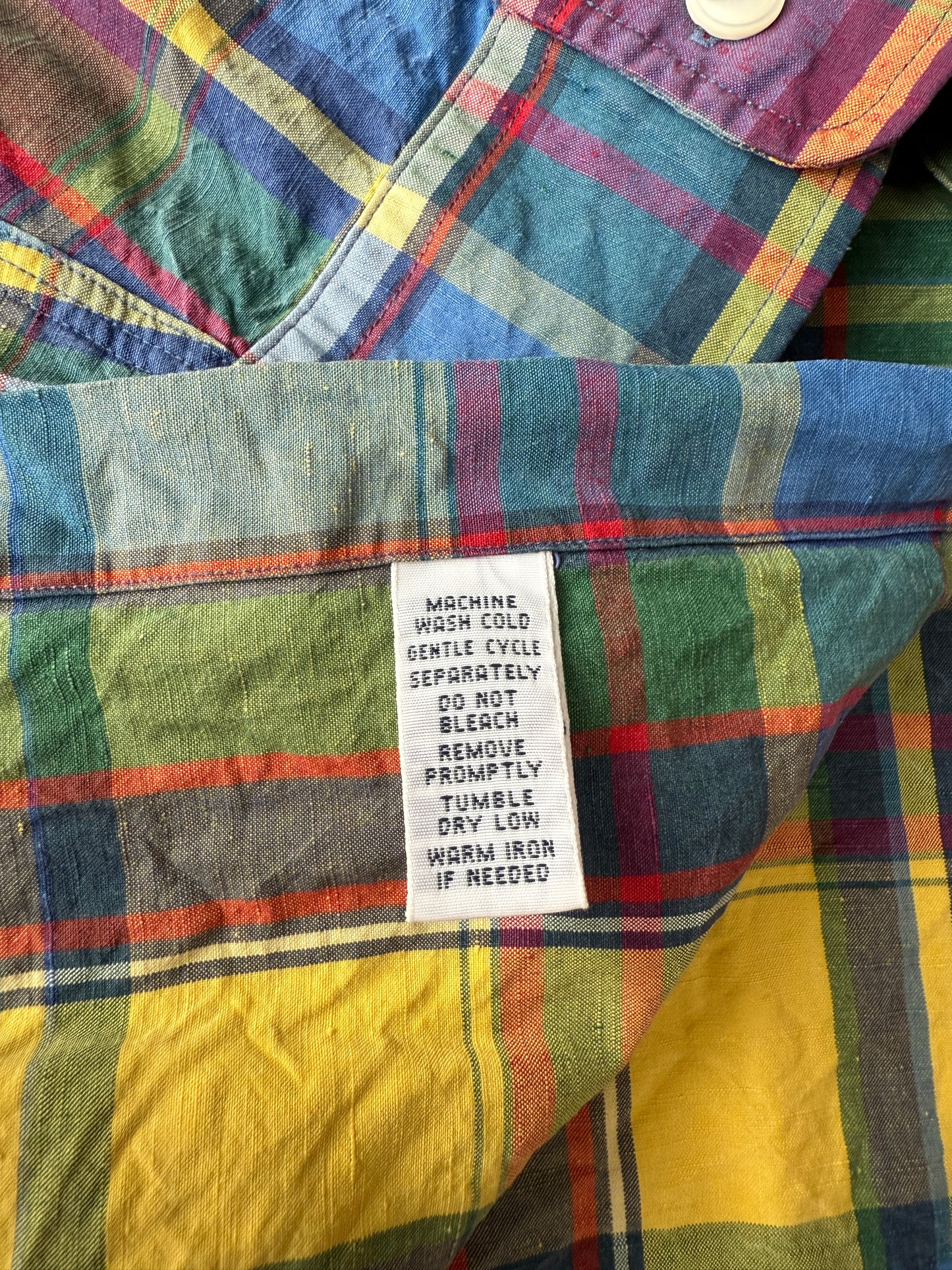 Camicia Ralph Lauren in seta e lino a quadri - XXL