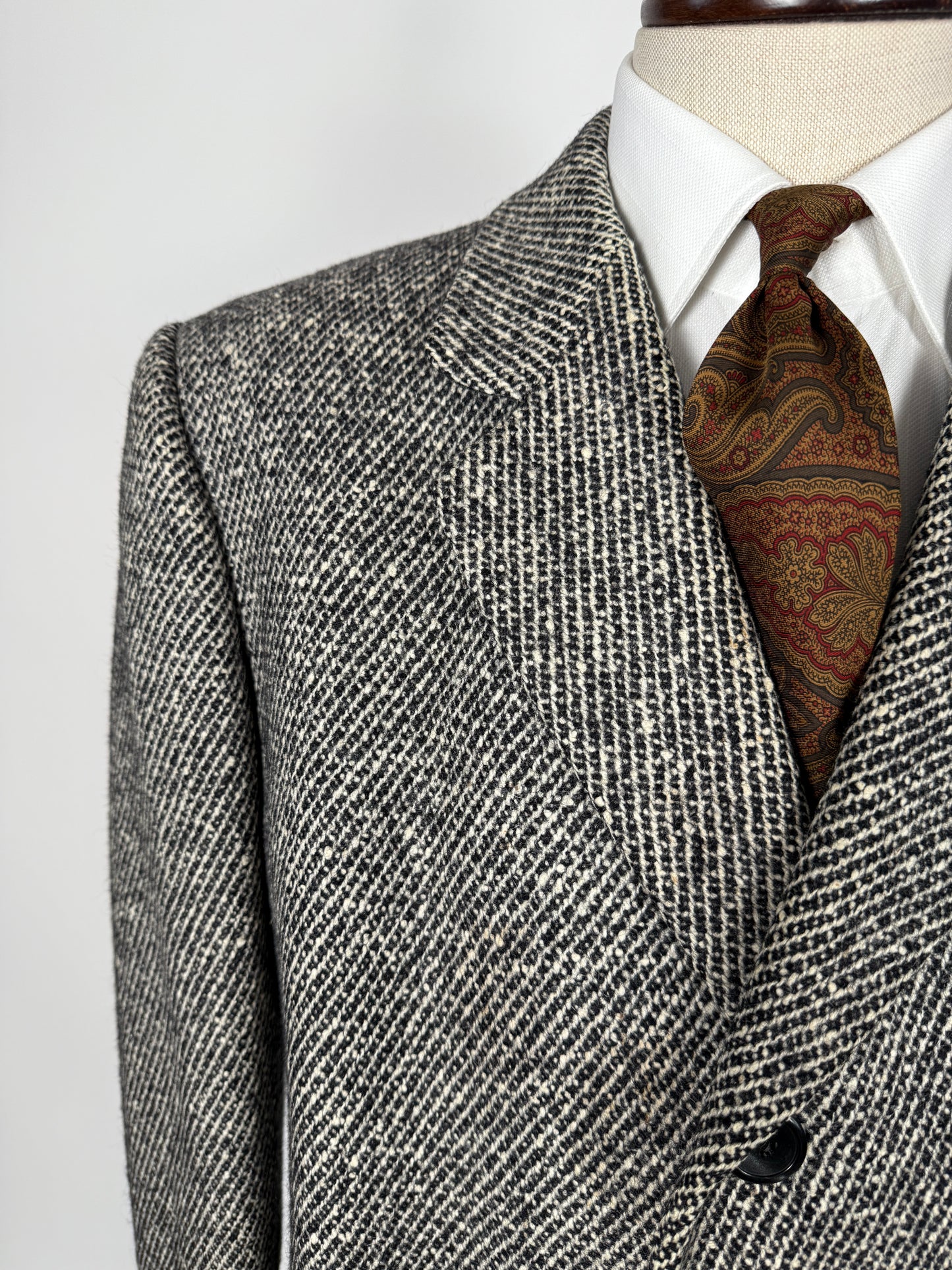Cappotto anni ‘70 in tweed sale e pepe - tg. 56-60