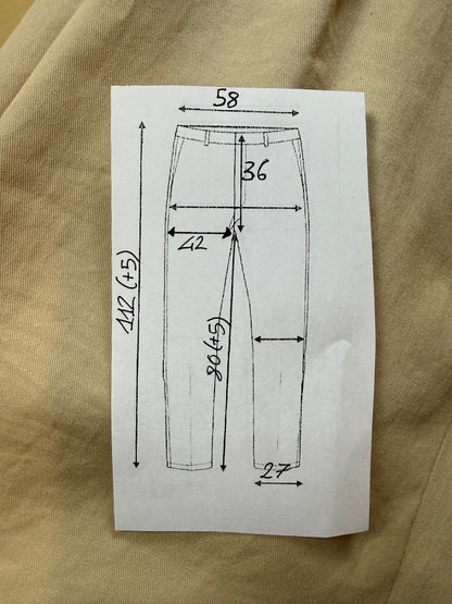 Pantaloni sartoriali cotone chino - tg. 60/62