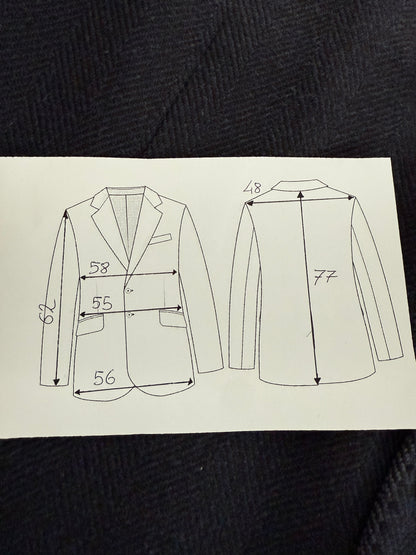 Blazer destrutturato Boglioli K. Jacket in puro cashmere blu spigato - tg. 54