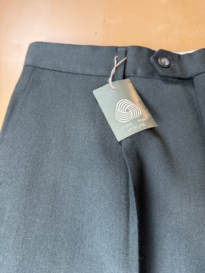 Pantalone anni ‘80 in flanella verde pino (NOS) - tg. 50