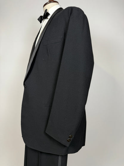 Smoking anni ‘50/‘60 monopetto revers a scialle - tg. 56/58 lunga