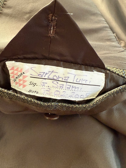 Giacca sartoriale in misto cashmere verde finestrato - tg. 58/60