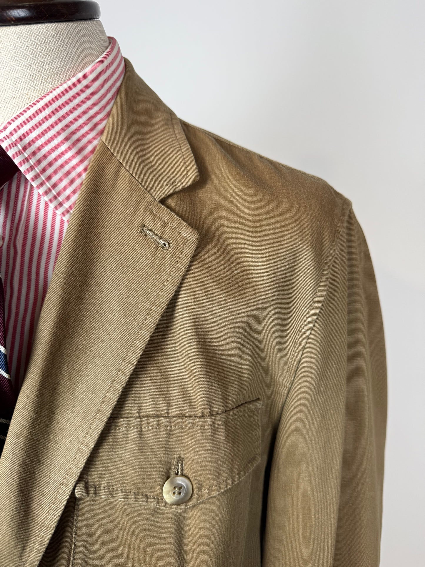 Giacca stile militare/sahariana in tela di cotone (nuova) - tg. 54