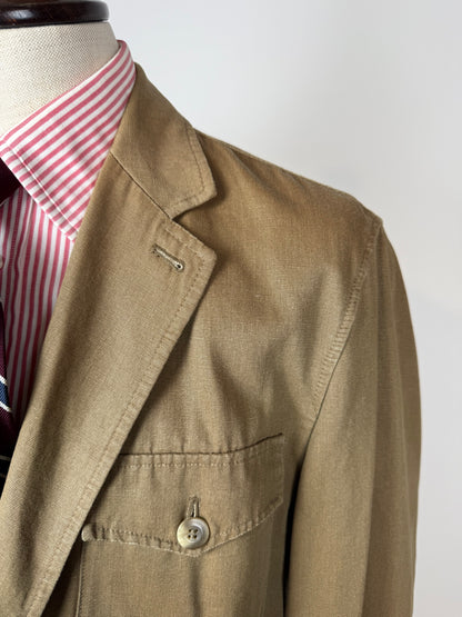 Giacca stile militare/sahariana in tela di cotone (nuova) - tg. 54