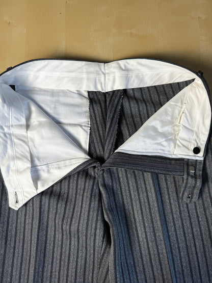 Pantalone anni ‘70 grigio a righe (morning dress) - tg. 44/46