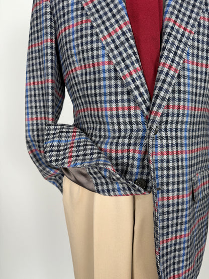 Giacca sartoriale anni ‘80/‘90 a quadri - tg. 48/50