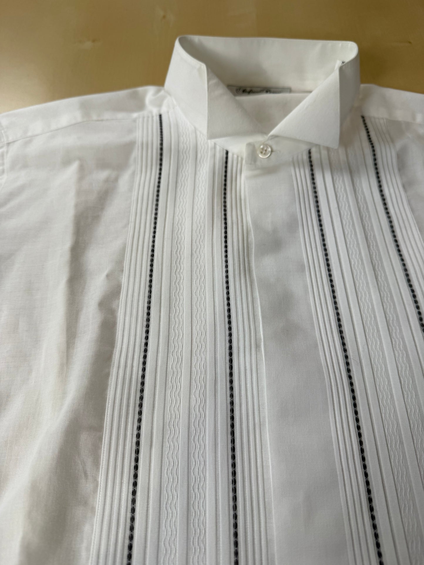 Camicia da sera collo diplomatico sparato plissettato - M collo 41