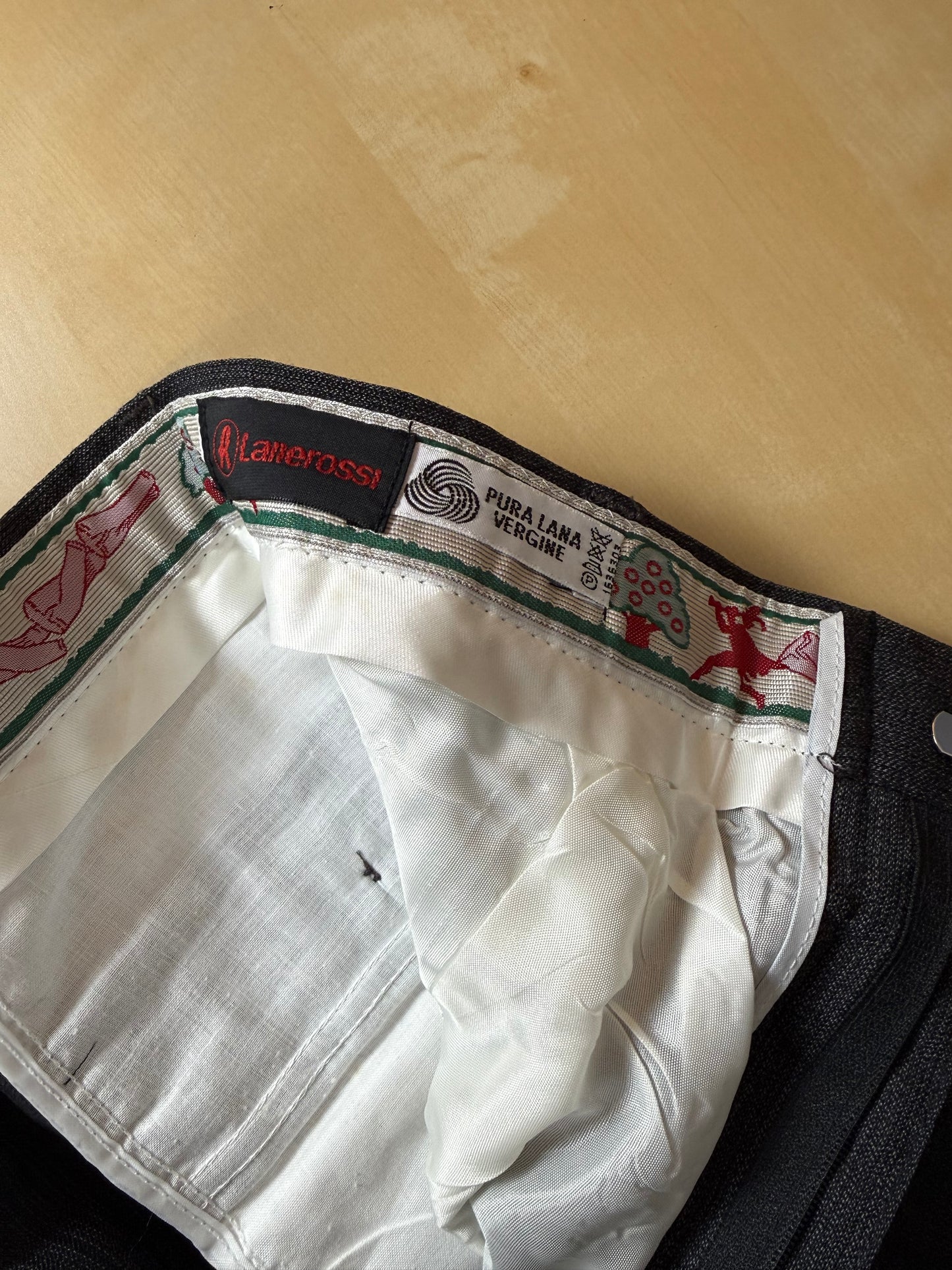 Pantaloni fresco lana grigio anni '80 (NOS) - tg. 46