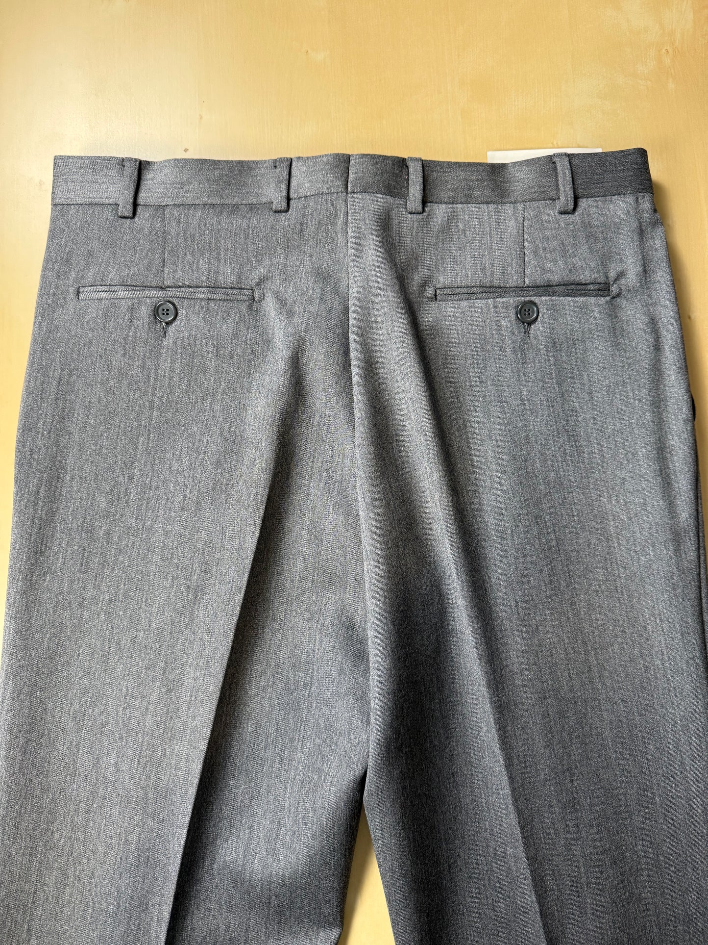 Pantaloni anni ‘90 flanella pettinata grigio medio (NOS) - tg. 50/52