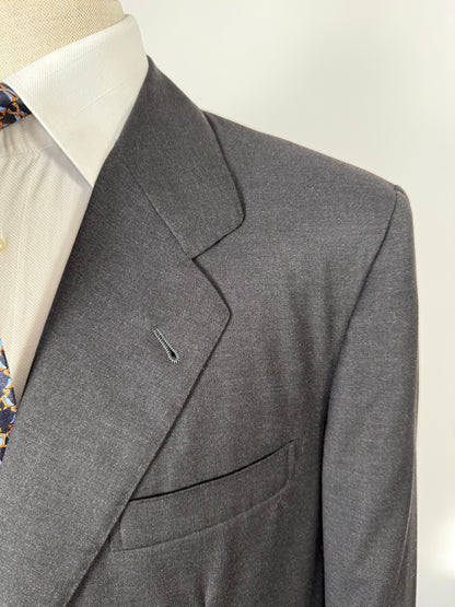 Completo sartoriale flanella pettinata grigio antracite - tg. 52/54, drop basso