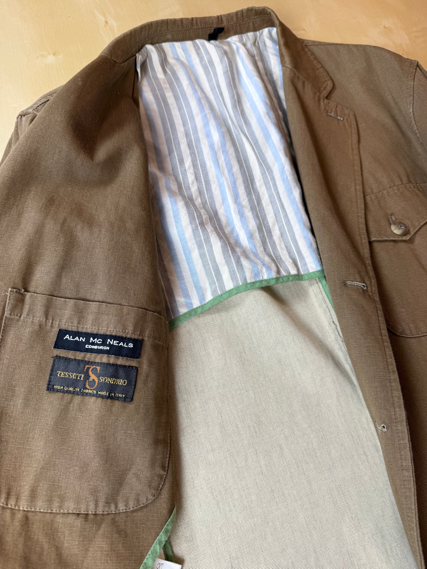 Giacca stile militare/sahariana in tela di cotone (nuova) - tg. 54