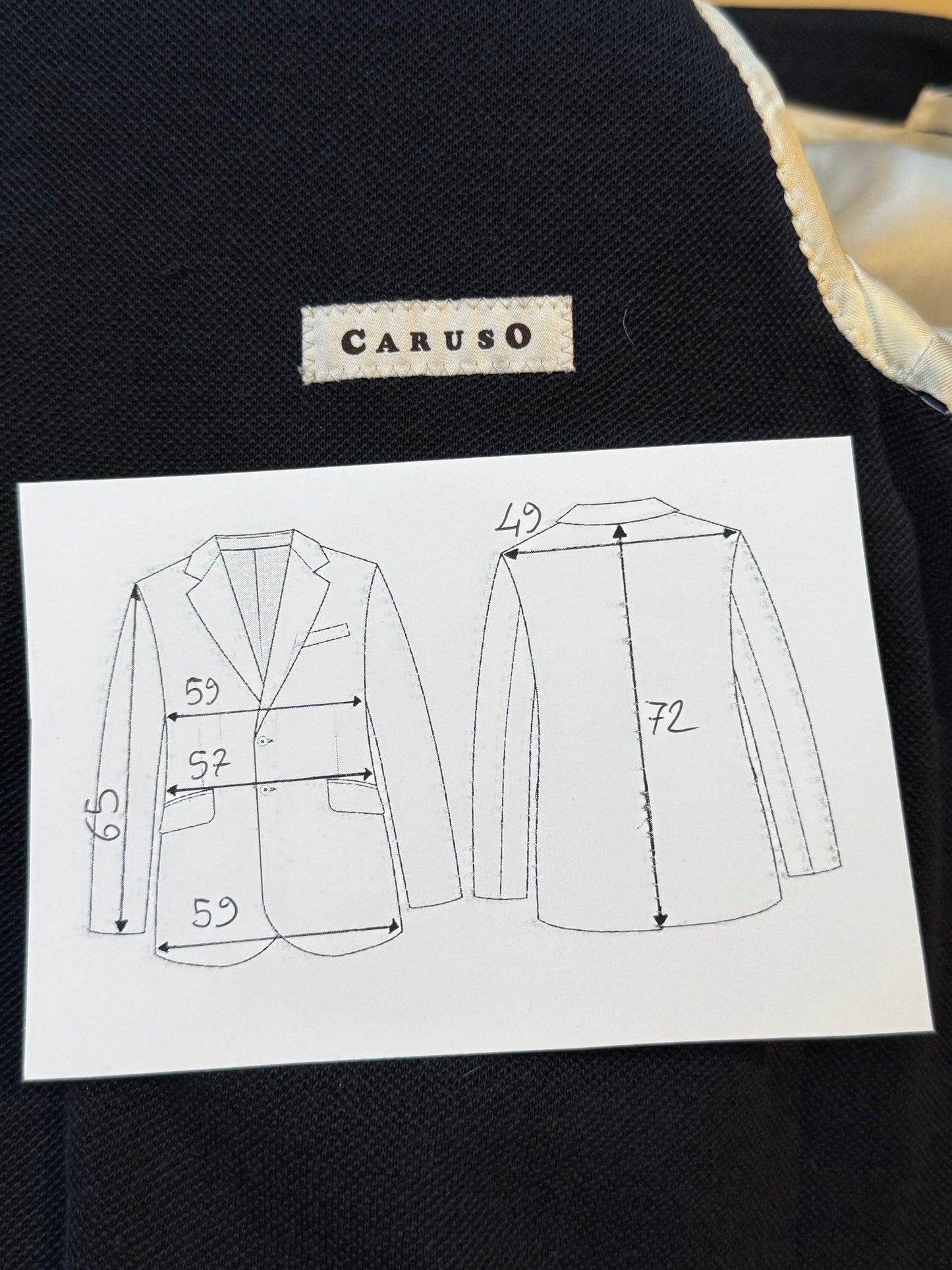 Giacca Caruso destrutturata in piquet di cotone - tg. 54/56