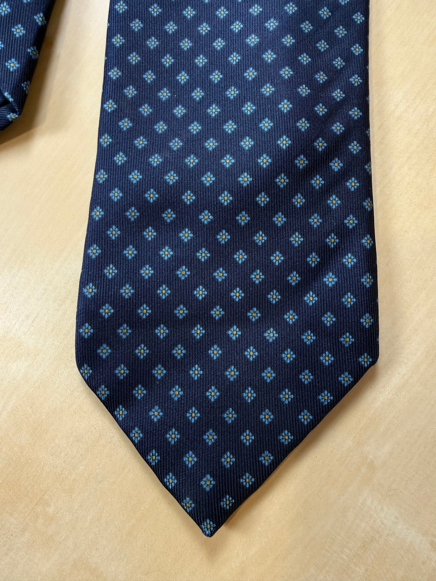 Cravatta Marinella navy micro fantasia