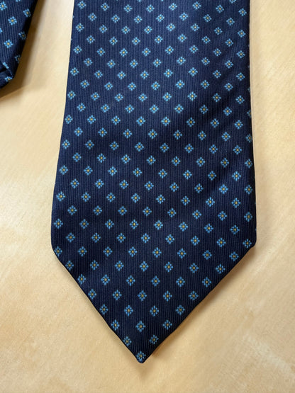 Cravatta Marinella navy micro fantasia
