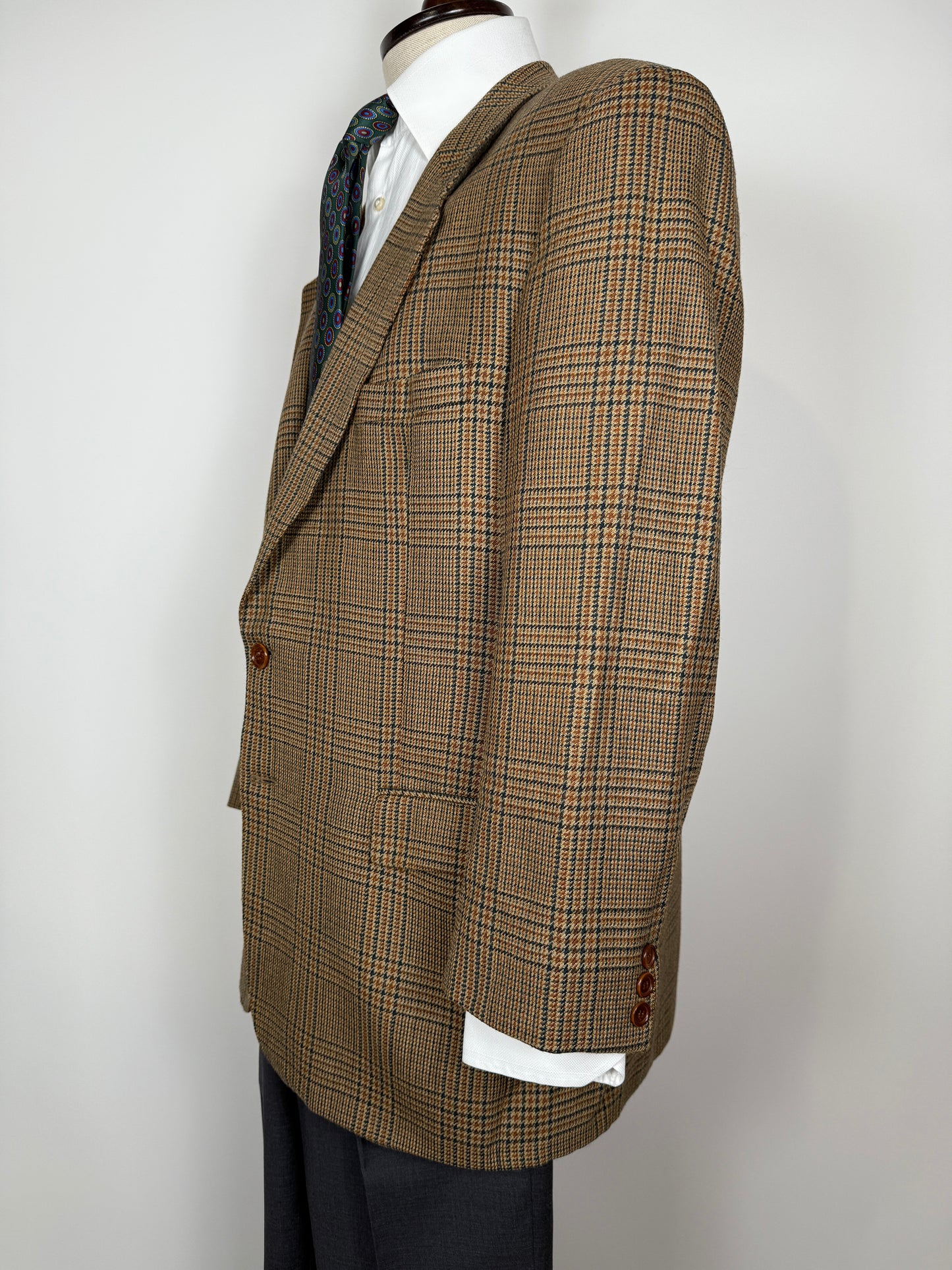 Giacca Yves Saint Laurent anni '80/'90 principe di Galles senape - tg. 54