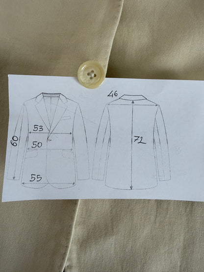 Giacca Lardini bianco panna in cotone e lino - tg. 48