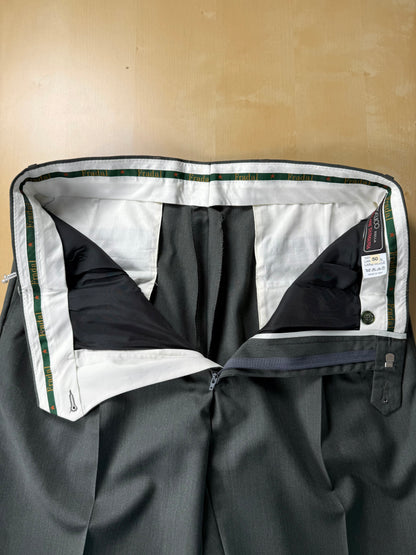 Pantaloni fresco lana verde scuro anni '80 (NOS) - tg. 48/50