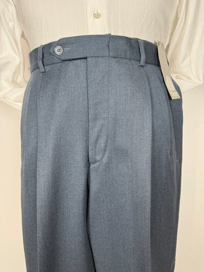 Pantaloni anni ‘80 blu petrolio (NOS) - tg. 46