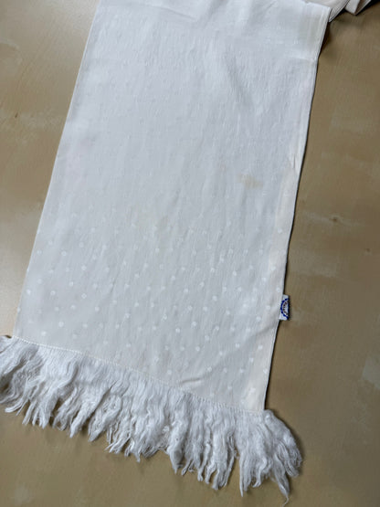 Sciarpa in seta da smoking vintage a pois jacquard